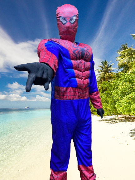 شخصيه رقم 28 سبايدر مان احمر غامق(بدون شوز)